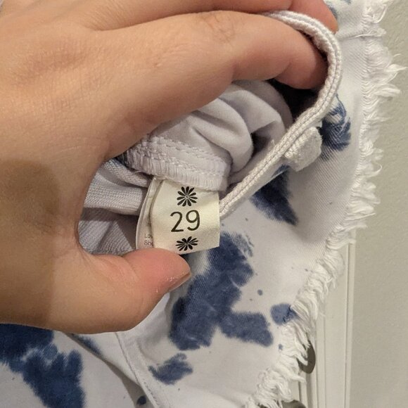 MUMU BLUE‎ Houston high waisted shorts indigo tie dye size 29 boho - Picture 7 of 8